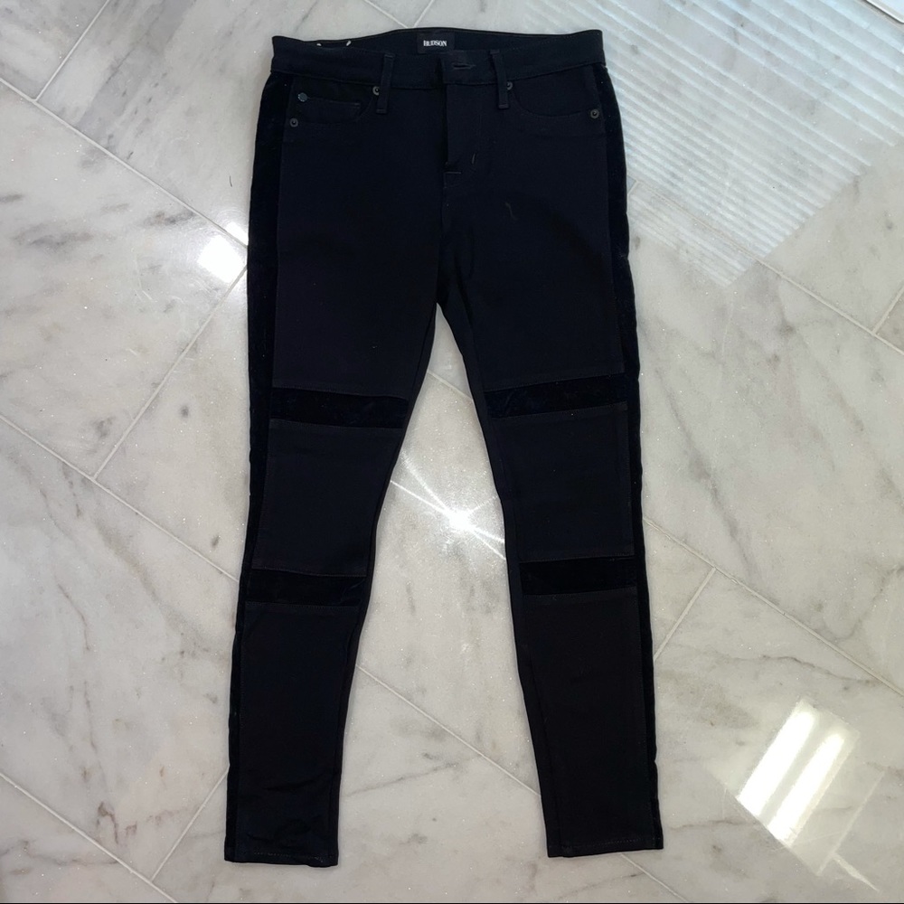 Hudson Black Jeans with Velvet